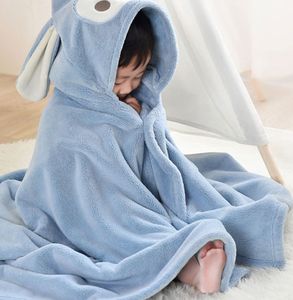 Toalla de Baño con Capucha de Terciopelo Suave y Altamente Absorbente, Manta Tipo Bata Cuadrada con Diseño de Dibujos Animados para Niños Pequeños, Uso en Dormitorios y Hoteles - Product Image 3