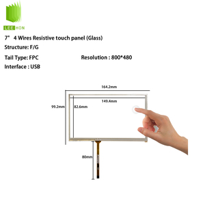 7 inç 800*480 LCD Dokunmatik Ekran USB Arayüzü LH07009-3 7 inç 4 Telli Dirençli Dokunmatik Panel, Dokunmatik Kontrol Kartı Olmadan - Product Image 1