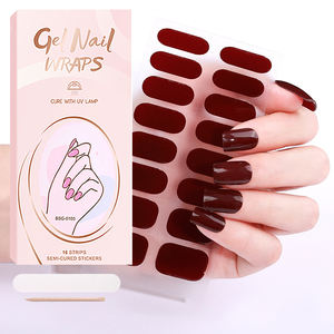 Adesivos de Unha em Gel Semicurado com Logo Personalizado e Lâmpada de Cura UV, Tiras de Gel Sem HEMA, Aplicação em Unhas Artísticas, Esmalte em Gel - Product Image 3