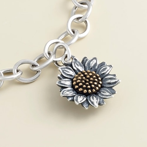 Colgante temático de James Avery en plata de ley S925, colgante de esmalte vintage, girasol, helado Bluebell y noria - Product Image 3
