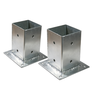 Sunsbuild High Quality 201 Stainless Steel Square Tube Post Base Bracket Durable Mounting Support Hardware for Outdoor - Product Image 3