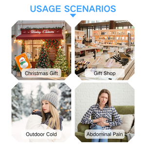 Cadeau de Noël Prix Bas Chauffe-Mains Activable par Clic Compresse Chauffante Réutilisable Instantanée à l'Acétate de Sodium Contre la Douleur - Product Image 6