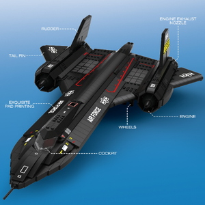 Nouvelle arrivée Reobrix SR 71 noir oiseau <span class=keywords><strong>avion</strong></span> briques de construction bricolage jouets modèles jouets pour enfants blocs de construction - Product Image 3
