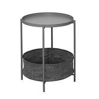 Table basse de salon naturelle avec pieds en métal, idéale pour salon, chambre ou balcon