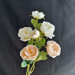 Fleurs artificielles Junheyuan, rose en soie, branche unique, arrangement floral pour la maison et la décoration de mariage - Product Image 4