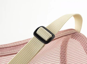 Pochette de rangement cylindrique en maille ajourée avec logo personnalisé pour maquillage, voyage, plage, natation, organisateur de toilette, vente en gros - Product Image 4