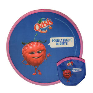 พัดลมมือพับได้พร้อมกระเป๋าแผ่นดิสก์โพลีเอสเตอร์พิมพ์โลโก้ของเล่นเป็นมิตรต่อสิ่งแวดล้อมออกแบบได้ตามต้องการ - Product Image 6