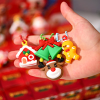 24PCs Christmas Blind Box Llavero Set - Cute Mini Elk & Santa Claus Colgantes, Misteriosa Sorpresa Regalo de Año Nuevo para Niños
