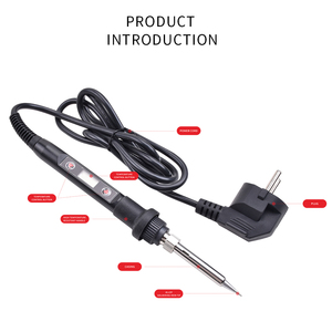 220V EU Nóng Nhanh 80W LCD Hiển Thị Kỹ Thuật Số Nhiệt Độ Có Thể Điều Chỉnh Điện Hàn Sắt Bộ Hàn Hàn Sửa Chữa Kit - Product Image 5