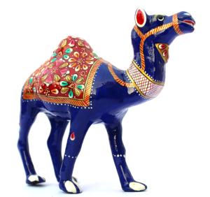 Statue de chameau de Dubaï en métal, artisanat Nirmala, vente chaude, souvenir multicolore fait main au Rajasthan pour la décoration intérieure - Product Image 2