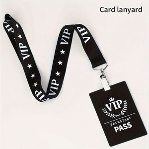 สายคล้องคอ VIP สีดำ สำหรับใส่บัตรประจำตัว โทรศัพท์มือถือ ของขวัญ และอุปกรณ์เสริม - Product Image 2