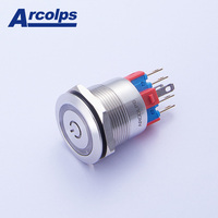Sakelar Tombol Mekanis Stainless Steel 22mm IP65/IP67 yang Dapat Disesuaikan, Berbagai Bentuk dan Warna, 250V 2A, Peralatan Khusus OEM