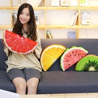 Fruitkussens Watermeloen Sinaasappel Pomelo Kiwi Sierkussens Knuffels