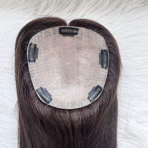 Emeda vô hình 15*16cm tiêm lụa cơ sở Topper Remy Trinh Nữ tóc con người với clip phụ nữ tóc mảnh - Product Image 2