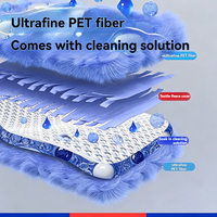 Brosse à poussière domestique à long manche extensible et flexible, en fibres ultra-fines à forte adsorption électrostatique