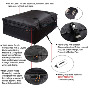 bolsa de la compañía de carga de almacenamiento en la azotea bolsa de <span class=keywords><strong>equipaje</strong></span> resistente al agua suave caja para coche - Product Image 3