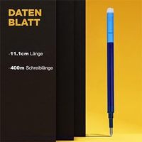 Recharges effaçables 0,7 mm, compatibles avec les recharges Frixion et Eberhard Faber pour stylos roller à encre effaçable