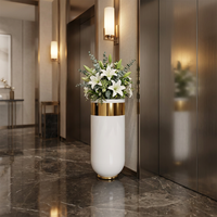 Grandes jardinières et pots de fleurs d'intérieur en métal pour le bureau, le salon et la décoration – Vase à fleurs sur pied