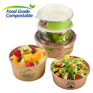 Tigela de papel para embalagem de alimentos e salada com impressão personalizada - Product Image 5