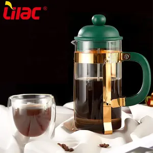 Lila BSCI SGS LFGB 1000ml fabricación doble café filtrado Prensa Francesa con tazas de café