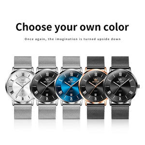 Montre à quartz pour homme, bracelet en maille, chronographe multifonctionnel classique, étanche, avec logo personnalisé OEM - Product Image 6