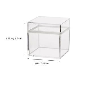 24 Pieces Acrylic Candy Box Candy Bag Transparent Chocolate Wedding Party Gift Box Pastry Container Jewelry Acrylic Storage Box
