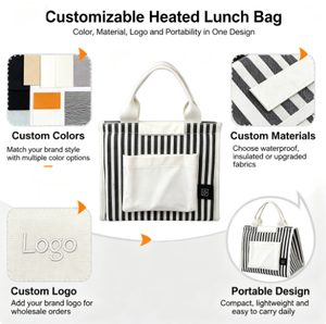 Sac à déjeuner isotherme chauffant, imperméable à l'huile, en Oxford, portable, anti-fuite, grande capacité, pour garder les aliments au chaud, pour l'école et le bureau - Product Image 6