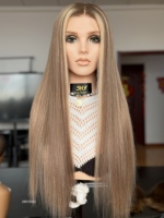 SHY HAIR Vente en gros Perruques Lace Front HD 13x5 en cheveux naturels, lisses soyeux, sans colle, avec dentelle renforcée, qualité stable