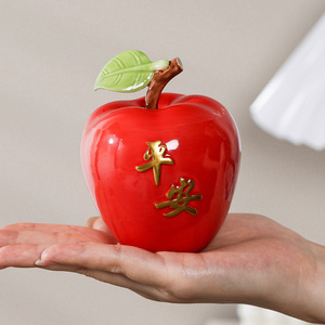 Adorno de Cerámica con Forma de Manzana para Decoración del Hogar, Feng Shui, para Sala de Estar, Regalo de Año Nuevo - Product Image 3