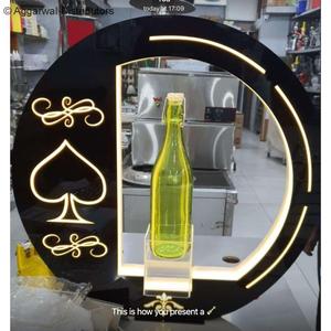 Portabottiglie con luce a Led da bar/supporto per bottiglie di liquore da bar/supporto per bottiglie di vino in acrilico a led wireless per bottiglia da discoteca - Product Image 6