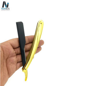 Rasoir droit de barbier à lame unique, soins personnels, non jetable pour hommes, emballage personnalisé, offre de bois de santal doré - Product Image 2