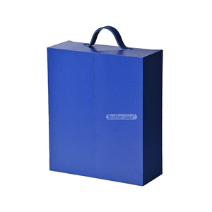Nouvelle conception, emballage en papier de luxe fait main personnalisé, boîte de soin de la peau de luxe à double porte avec poignée en cuir - Product Image 3
