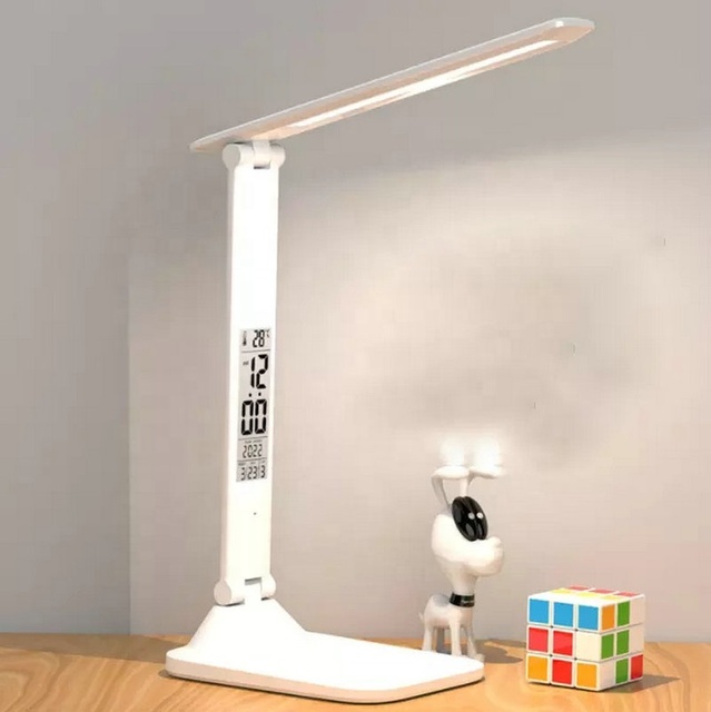Hot Selling 3 Colors Dimming Modes Desk Lamp Smart Perpetual Calendar Display LED Lamp Student Study Eye-protection Table Lamp