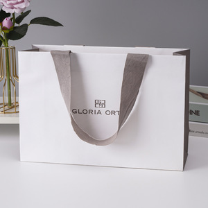 Kustom buatan tangan pita pegangan putih gading papan Tote tas disesuaikan dicetak kemasan untuk Supermarket Pameran Makanan - Product Image 5