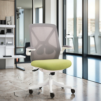 Chaise de bureau de direction de haute qualité, respirante, en tissu moderne, fabriquée en Guangdong, noire, avec dossier haut, support lombaire réglable