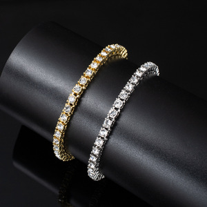 Ensemble de bijoux NL2021-4 Conjunto de joias Chaîne de tennis à une rangée Disponivel em ouro <span class=keywords><strong>amarelo</strong></span>/branco/rosa - Product Image 2