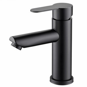 Grifo Monomando Moderno de Acero Inoxidable Negro con Válvula Cerámica para Calentador de Agua, Accesorios para Lavabo de Baño Exterior - Product Image 1