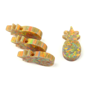 Pierre d'<span class=keywords><strong>opale</strong></span> <span class=keywords><strong>ananas</strong></span> synthétique de couleur jaune OP46, prix d'usine en Chine, pierre d'<span class=keywords><strong>opale</strong></span> <span class=keywords><strong>ananas</strong></span> à trou complet, breloques en <span class=keywords><strong>opale</strong></span> - Product Image 4