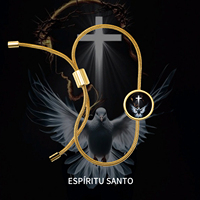 Bracelet Colombe Saint-Esprit en Gros, Cadeau de Confirmation, Bijou de Bénédiction Quotidienne, Pulsera Espiritu Santo Mayoreo