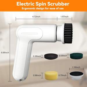 Brosse rotative électrique rechargeable à main pour nettoyer les fentes Outil de nettoyage de cuisine domestique - Product Image 2