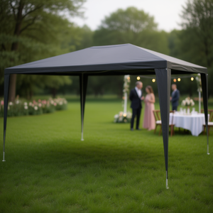 เต็นท์ปาร์ตี้สีแอนทราไซต์ ขนาด 9.8'x13.1' โครงเหล็กเปิดเร็ว ผ้า PE สำหรับงานแต่งงานและงานอีเว้นท์ - Product Image 2