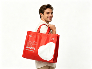 Sac fourre-tout imprimé REPT tendance, recyclable, respectueux de l'environnement, sac de shopping laminé avec logo personnalisé - Product Image 6