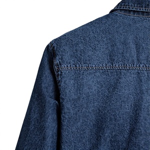 Camisa de mezclilla para hombre, de algodón grueso, manga larga, ajuste cómodo, informal, con botones, para todas las estaciones - Product Image 3