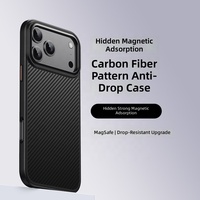 Étui magnétique de luxe texturé pour iPhone 18 17 Pro Max, protection minimaliste contre les chutes, coque de téléphone professionnelle pour hommes