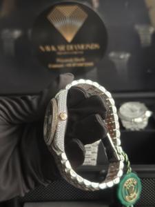 Reloj de Pulsera para Hombre, Diseño Hip Hop, Esfera Grande, Acero Inoxidable, Completamente Cubierto de Diamantes Moissanite D VVS, Personalizable, Gran Venta - Product Image 3