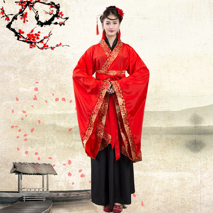 Vrouwen Hanfu Mooie Chinese Traditionele Han Fu Kleding Moderne Stijl Hot Koop Rode Luxe Vrouwen Hanfu Outfit