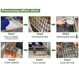 Machine commerciale à bâtonnets de glace et sucettes glacées pour la fabrication de moules longs individuels thaïlandais et brésiliens (1 ou 2 moules) - Product Image 4