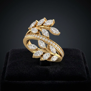 Anillo de Diamante Cultivado en Laboratorio con Corte Marquesa, Plata de Ley 925, Oro de 9K, 14K, 18K, Elegante Anillo de Compromiso y Joyería Fina para Mujer - Product Image 3