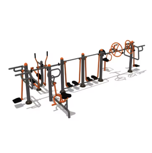 Equipo de Entrenamiento Combinado para Ejercicio al Aire Libre, <span class=keywords><strong>Aparato</strong></span> de Ejercicio de Acero, Prensa de Piernas Sentada, Equipo de Gimnasio para Uso en Parques para Adultos - Product Image 1