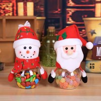 Santa Claus Candy Jar Vorrats glas Weihnachten Transparente Geschenke tui Lagerung Nüsse Candy Biscuit Neujahr Weihnachten Dekor Party Gefälligkeiten